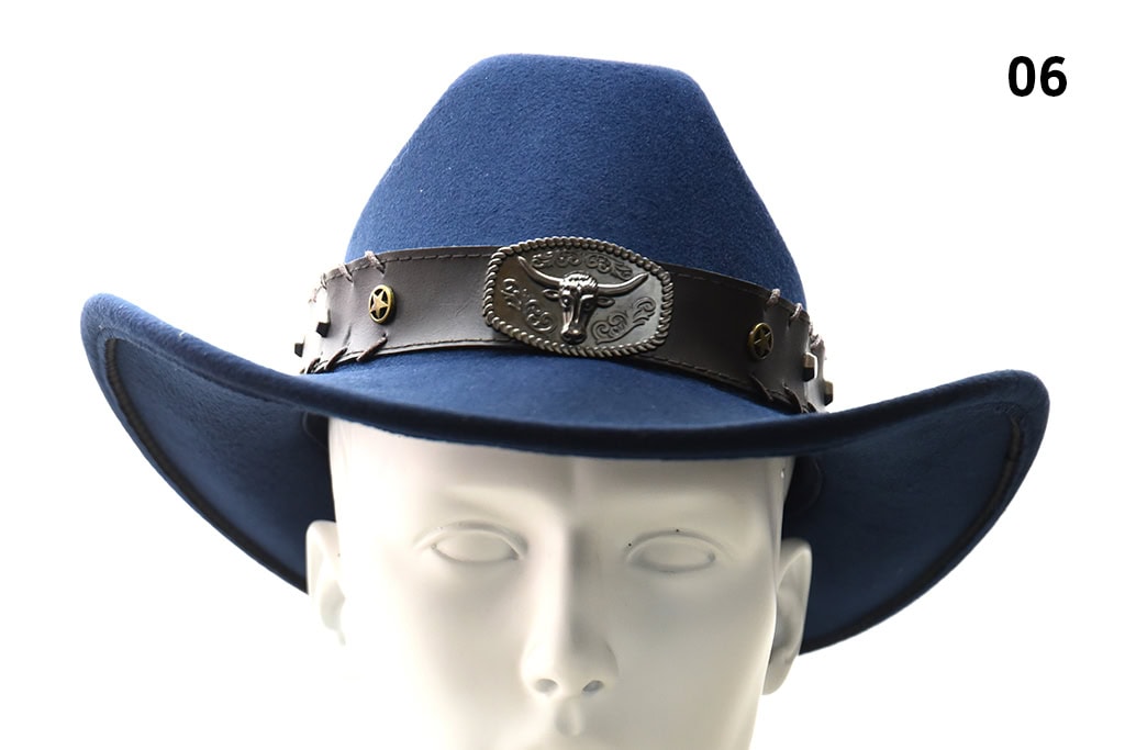 Cowboy Hat ‘Rocky Mountains’ – Dark blue, 100% Wool felt