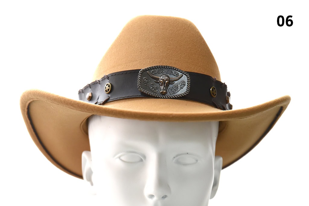 Cowboy Hat ‘Rocky Mountains’ – Light brown, 100% Wool felt