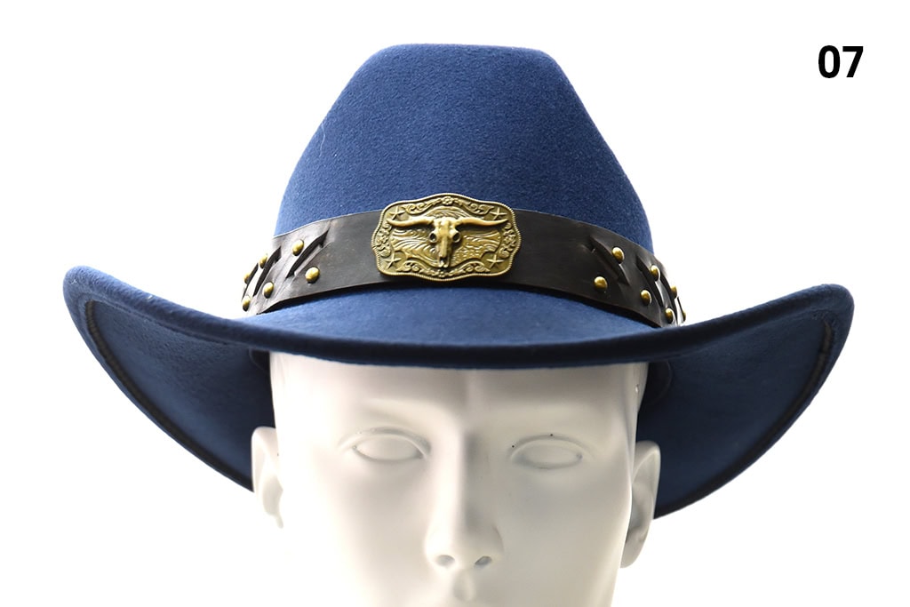 Cowboy Hat ‘Rocky Mountains’ – Dark blue, 100% Wool felt