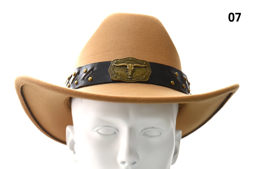 Cowboy Hat ‘Rocky Mountains’ – Light brown, 100% Wool felt