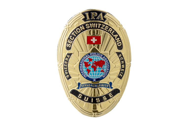 Adesivo 3D in alluminio dorato resistente alle intemperie Badge IPA 3D ALU IPA CH 1 Metal Badge